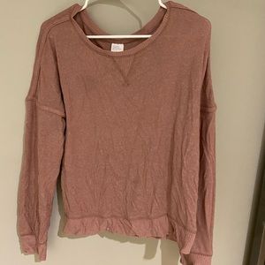 Pink long sleeve sweater (soft)